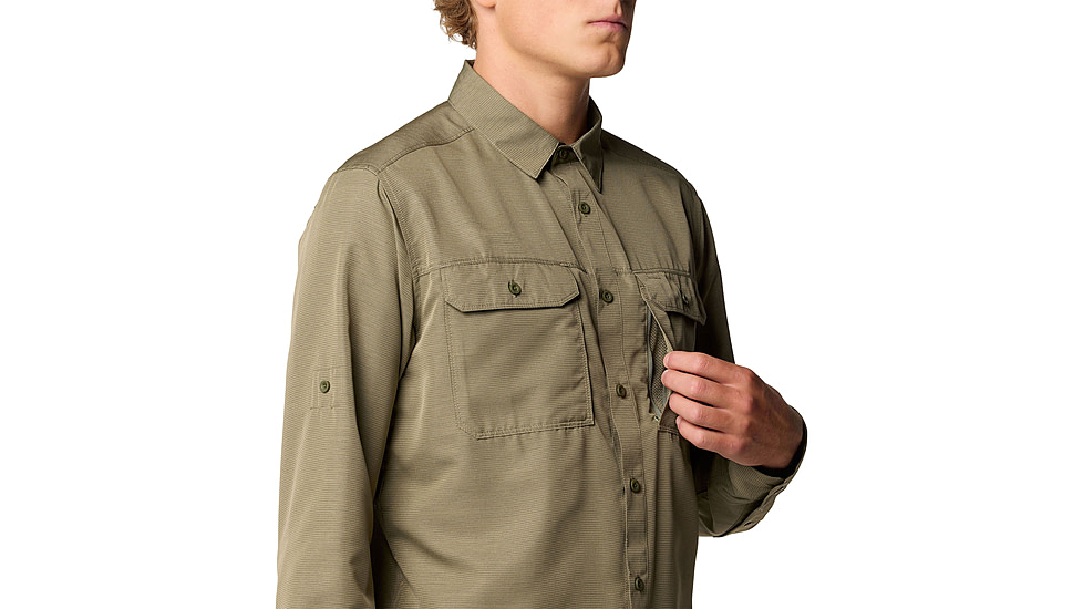Mountain Hardwear Canyon Long Sleeve Shirt - Mens, Stone Green, XXL, 190423047475