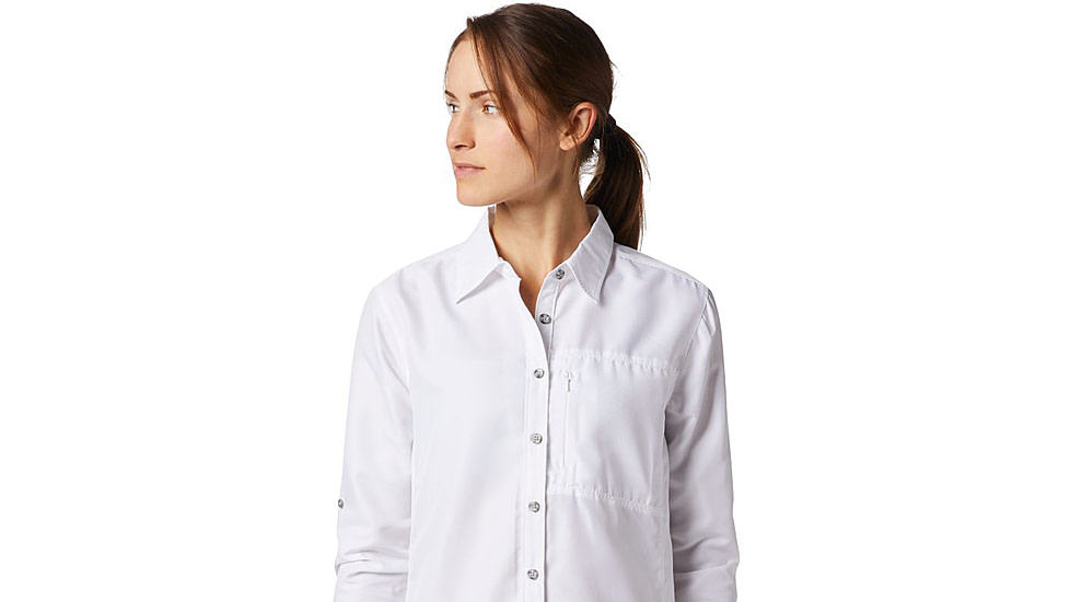 Mountain Hardwear Canyon Long Sleeve Shirt - Womens-White-X-Large