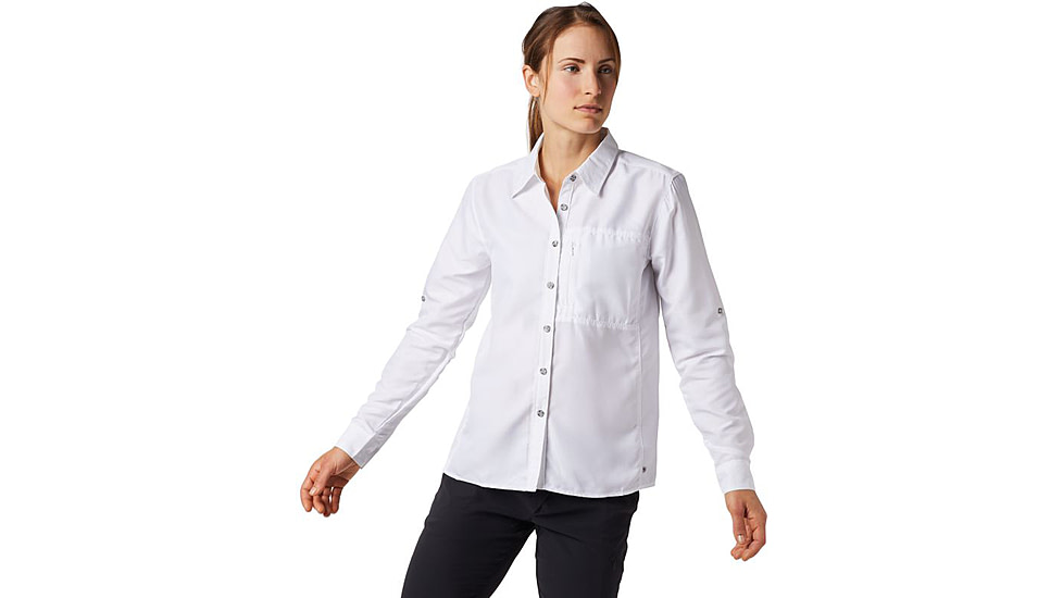 Mountain Hardwear Canyon Long Sleeve Shirt - Womens-White-X-Large