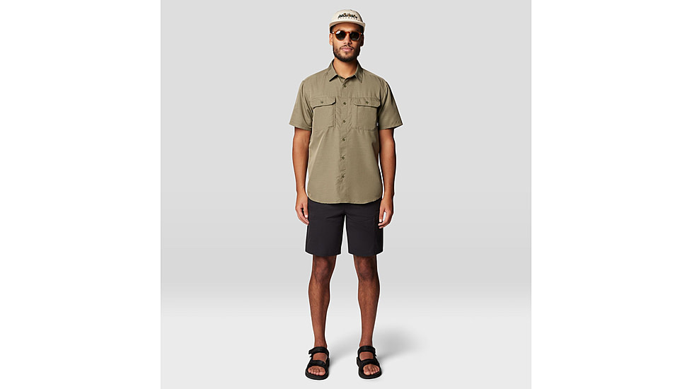Mountain Hardwear Canyon Short Sleeve - Mens, Stone Green, M, 190423042845