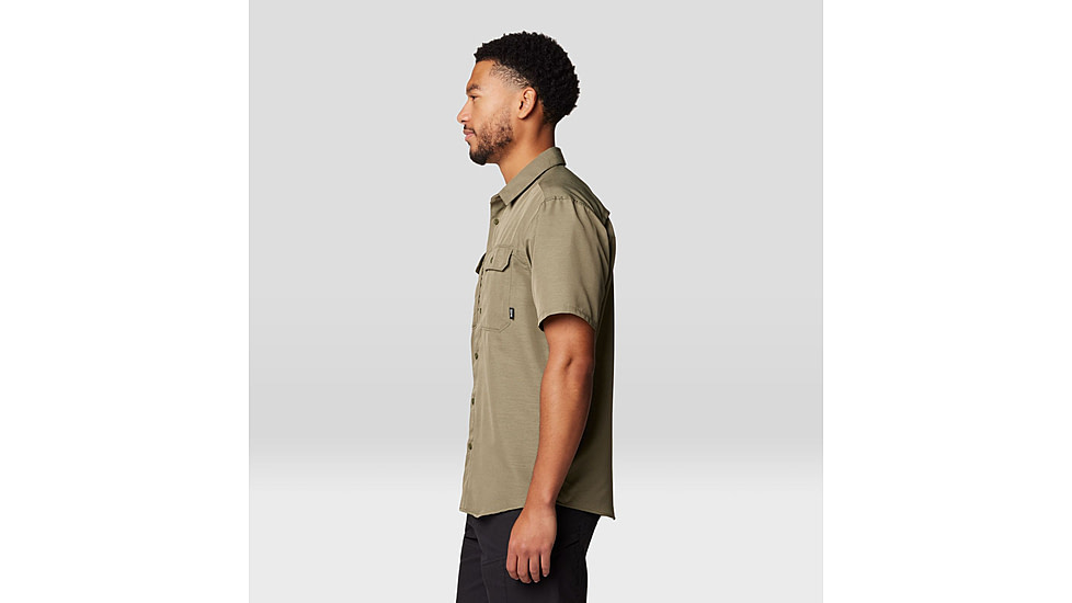 Mountain Hardwear Canyon Short Sleeve - Mens, Stone Green, M, 190423042845