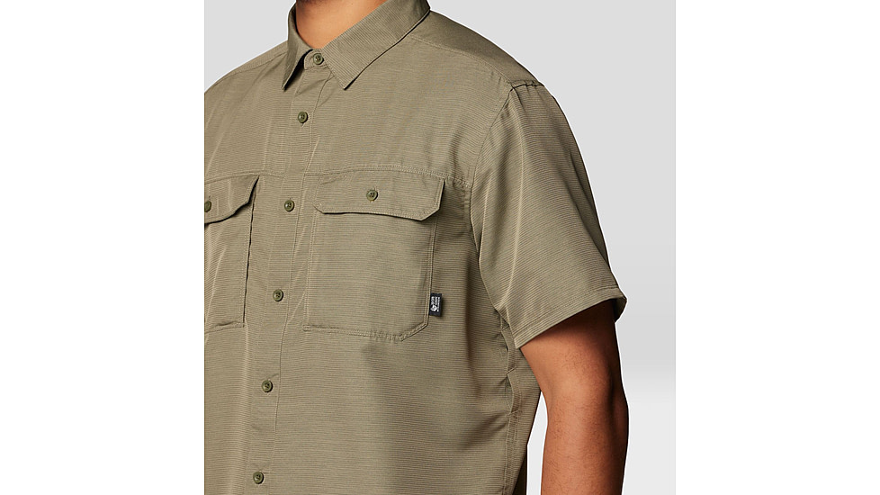 Mountain Hardwear Canyon Short Sleeve - Mens, Stone Green, M, 190423042845