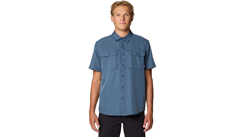 Mountain Hardwear Canyon Short Sleeve - Mens, Zinc, S, 190423042807