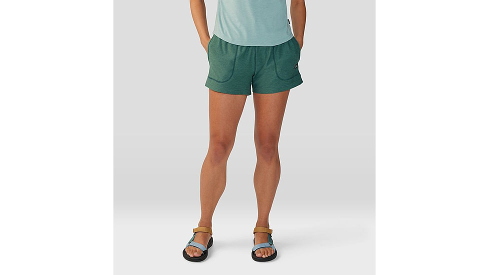 Mountain Hardwear Chillaction Short - Womens, Aqua Green Heather, Small, 2067951318-S
