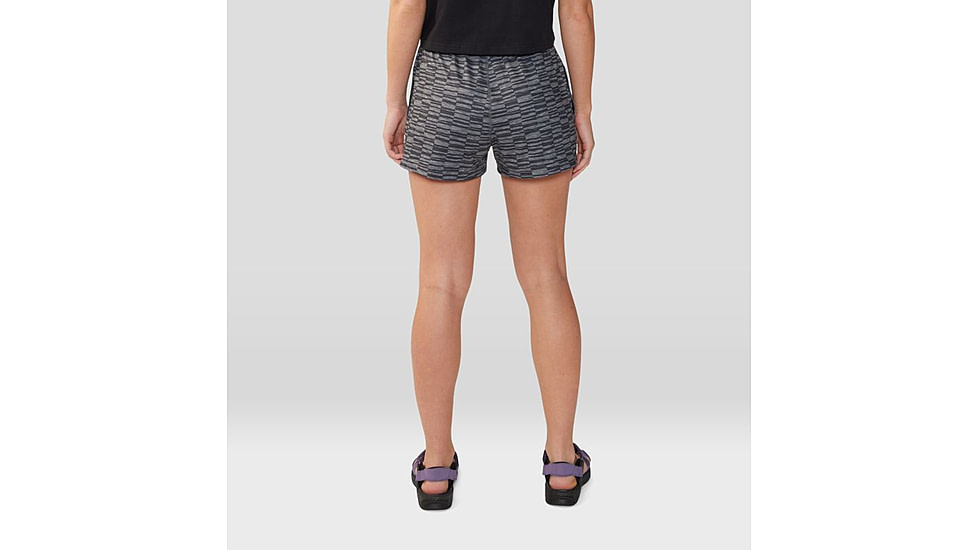 Mountain Hardwear Chillaction Short - Womens, Ashen Sediment Check Print, Large, 2067951043-L