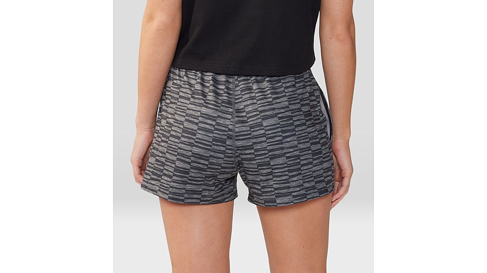 Mountain Hardwear Chillaction Short - Womens, Ashen Sediment Check Print, Large, 2067951043-L