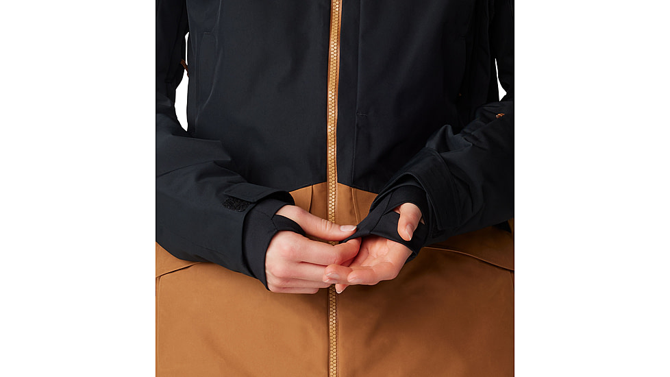 Mountain Hardwear Cloud Bank Gore-Tex Jacket - Womens, Black, Copper Clay, Large, 2092451010-L
