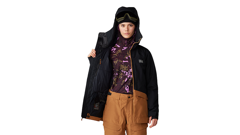 Mountain Hardwear Cloud Bank Gore-Tex Jacket - Womens, Black, Copper Clay, Large, 2092451010-L