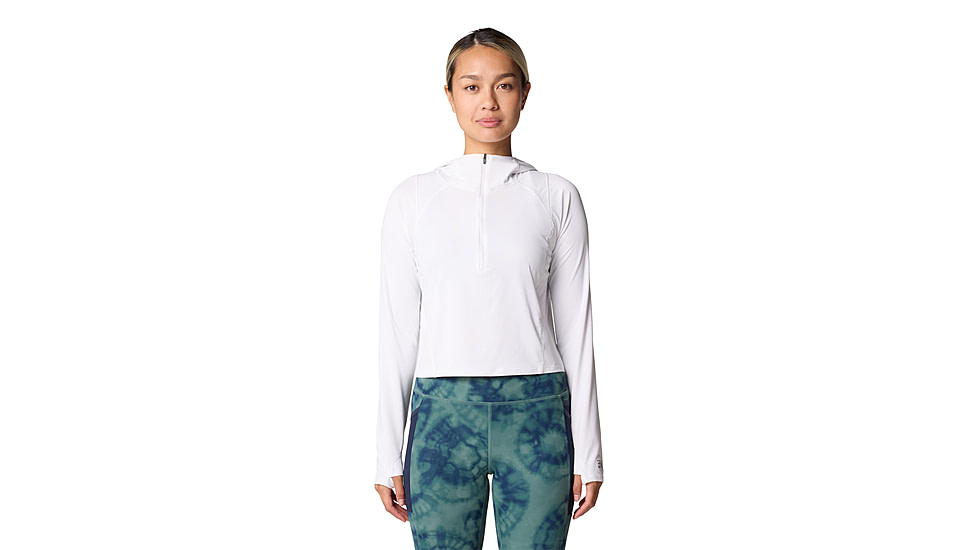 Mountain Hardwear Crater Lake Half Zip Crop Hoody - Womens, 102, M, 2068771-102-M
