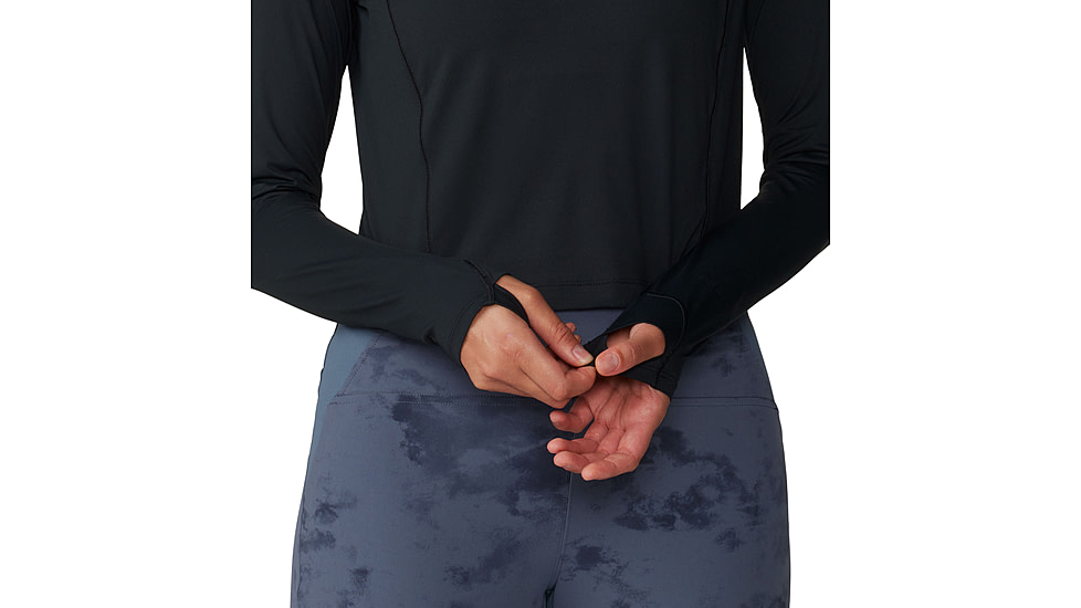 Mountain Hardwear Crater Lake Long Sleeve Crop - Womens, 010, L, 1986771-010-L