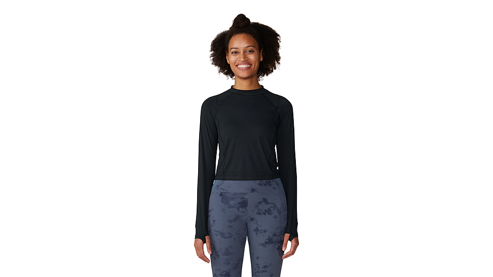 Mountain Hardwear Crater Lake Long Sleeve Crop - Womens, 010, L, 1986771-010-L