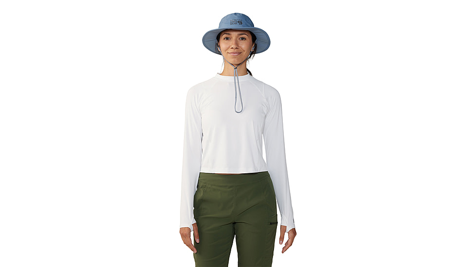 Mountain Hardwear Crater Lake Long Sleeve Crop - Womens, 102, M, 1986771-102-M
