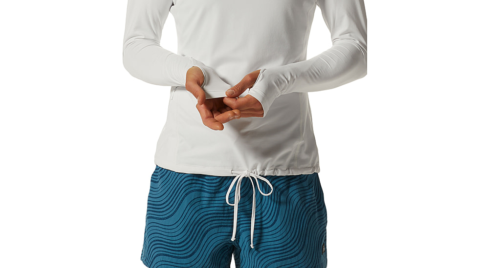 Mountain Hardwear Crater Lake Long Sleeve Hoody - Women's, Fogbank, S, 1829681-102-S