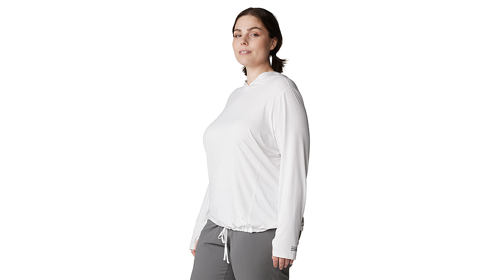 Mountain Hardwear Crater Lake LS Hoody - Womens Extended, 102, 1X, 1829682-102-1X