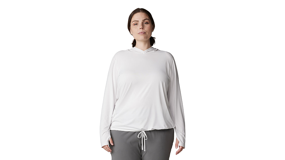 Mountain Hardwear Crater Lake LS Hoody - Womens Extended, 102, 1X, 1829682-102-1X