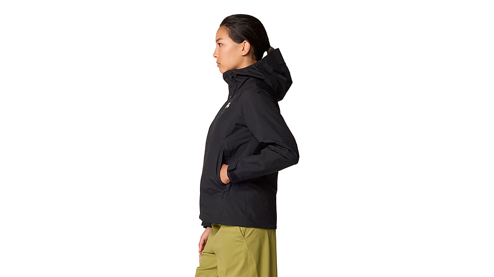 Mountain Hardwear Dry Times Hooded Jacket - Womens, Black, L, 190423045914