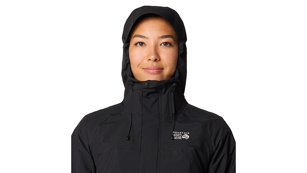 Mountain Hardwear Dry Times Hooded Jacket - Womens, Black, L, 190423045914
