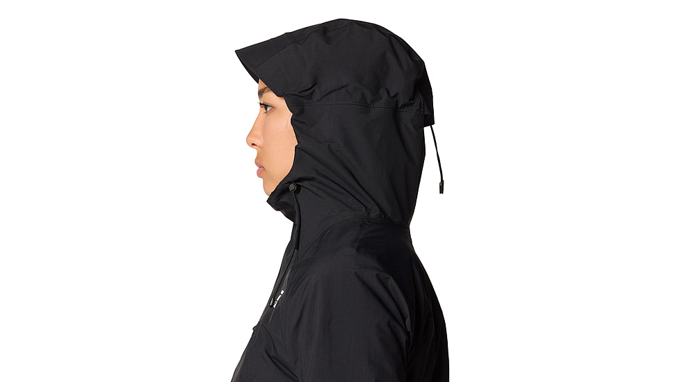 Mountain Hardwear Dry Times Hooded Jacket - Womens, Black, L, 190423045914