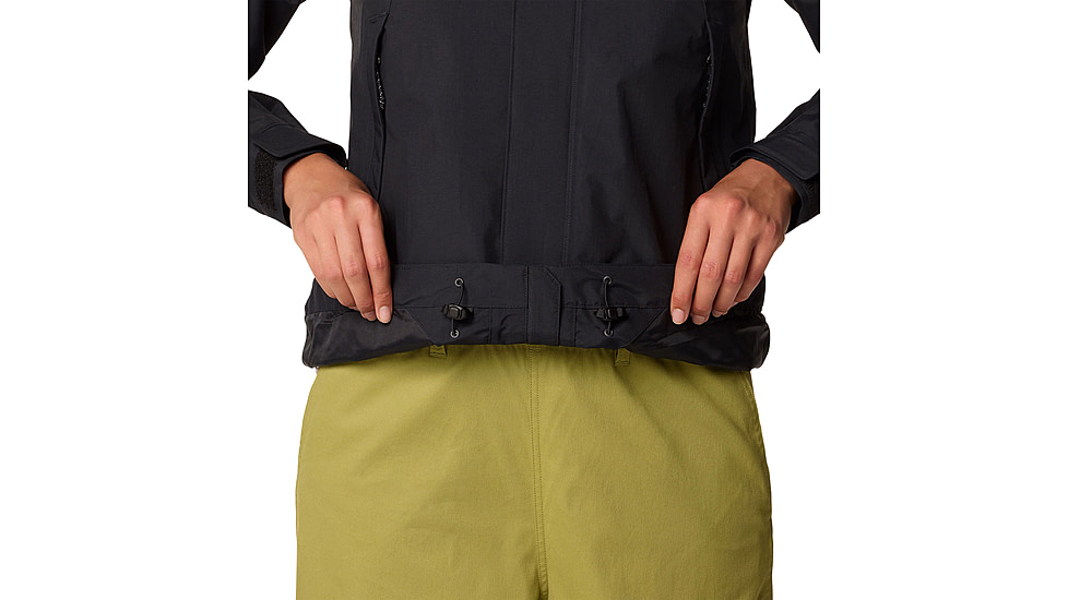 Mountain Hardwear Dry Times Hooded Jacket - Womens, Black, L, 190423045914