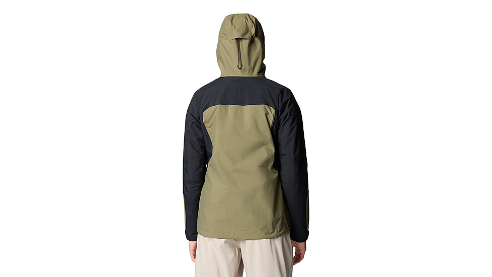 Mountain Hardwear Dry Times Hooded Jacket - Womens, Mission Olive, Black, S, 190423045839