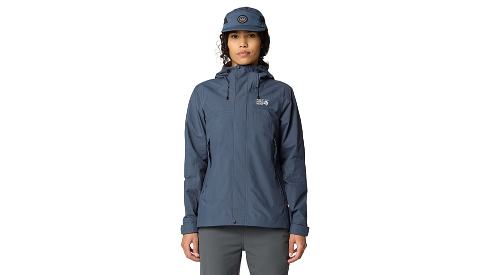 Mountain Hardwear Dry Times Hooded Jacket - Womens, Moon Blue, S, 190423045884