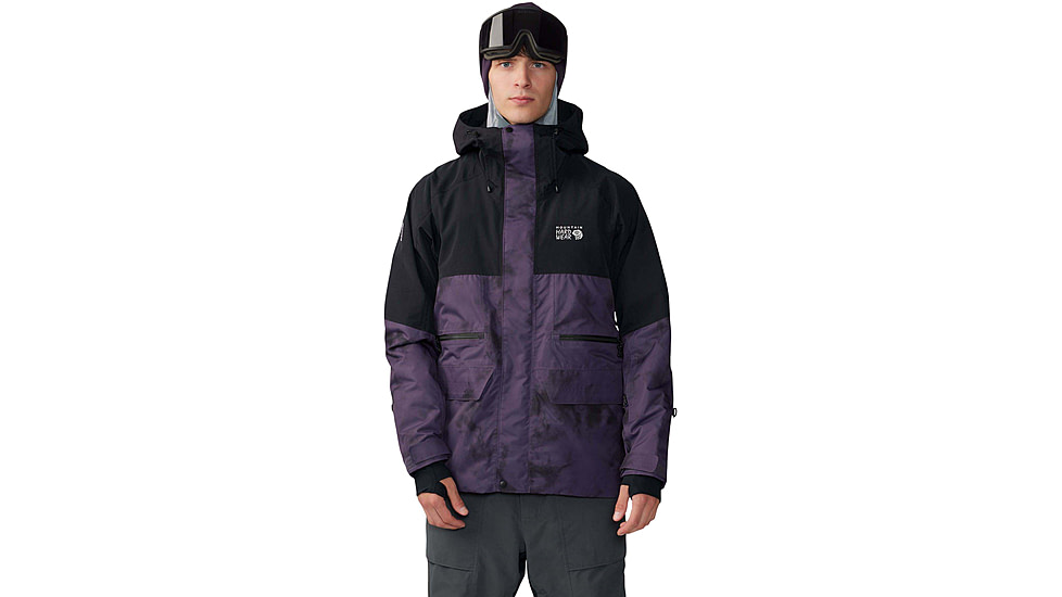 Mountain Hardwear First Tracks Jacket - Mens, Blurple Ice Dye Print, Large, 2043331598BIDP-L