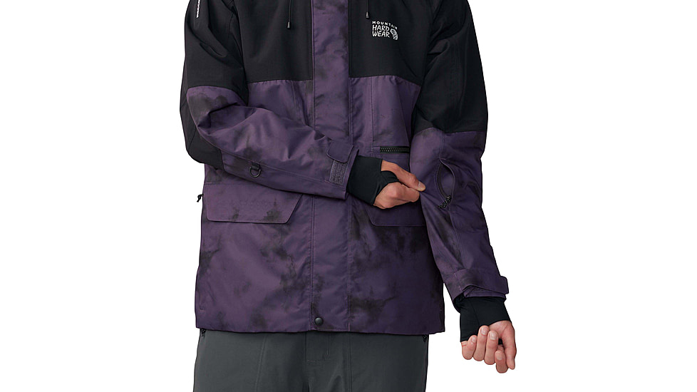 Mountain Hardwear First Tracks Jacket - Mens, Blurple Ice Dye Print, Large, 2043331598BIDP-L
