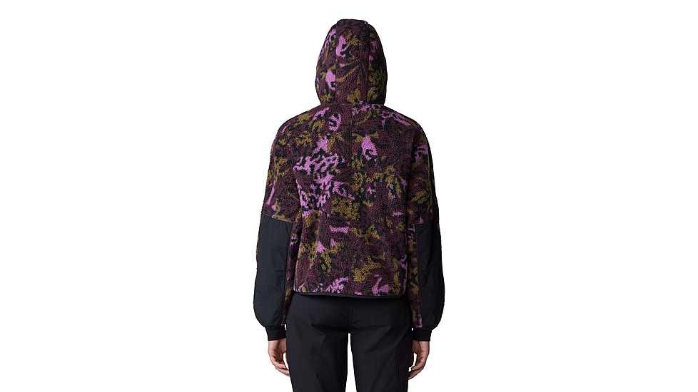 Mountain Hardwear HiCamp Fleece Snap Front Jacket - Womens, Blackberry Forests Floor Print, Large, 2083701514-L