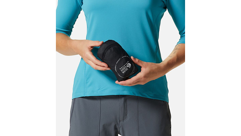 Mountain Hardwear Kor AirShell Full Zip Jacket - Womens, Black, Large, 1985081010-L