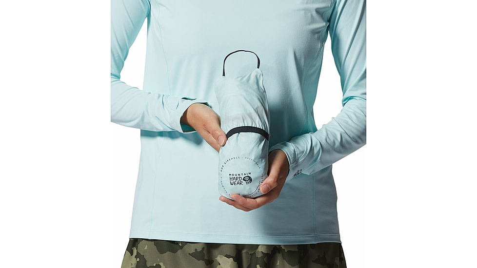 Mountain Hardwear Kor AirShell Full Zip Jackets - Womens, Pale Ice, Extra Large, 1985081428-Pale Ice-XL