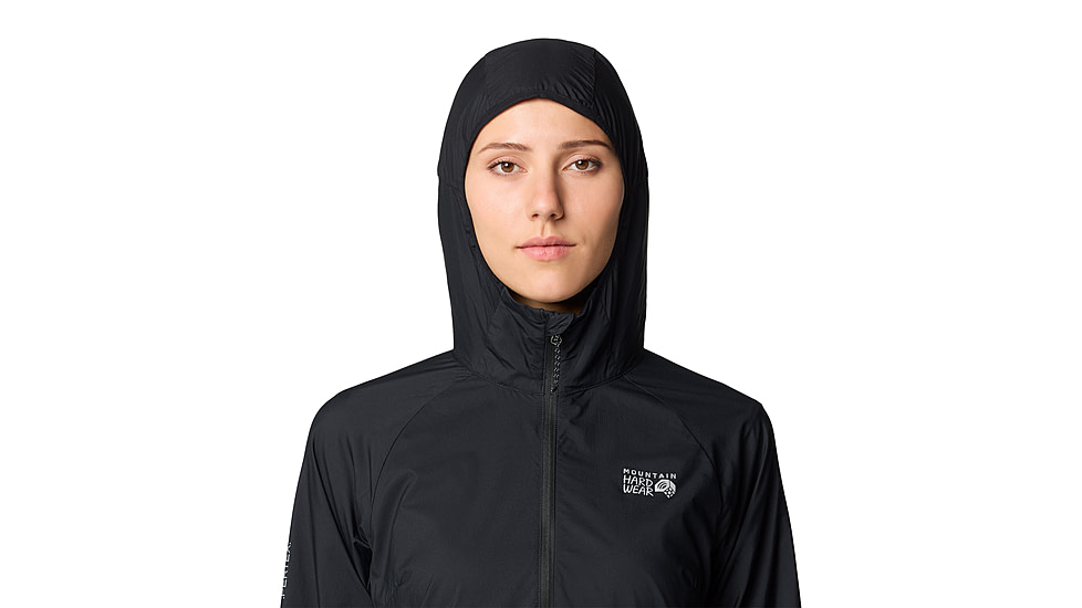 Mountain Hardwear Kor Airshell Hooded Jacket - Womens, Black, XS, 190423039821