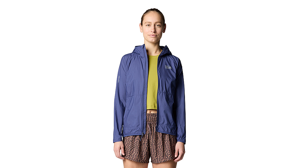 Mountain Hardwear Kor Airshell Hooded Jacket - Womens, Lapis Dusk, XS, 190423039777