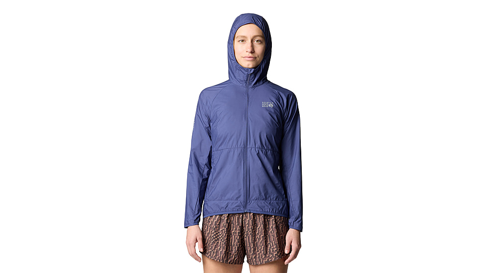 Mountain Hardwear Kor Airshell Hooded Jacket - Womens, Lapis Dusk, XS, 190423039777