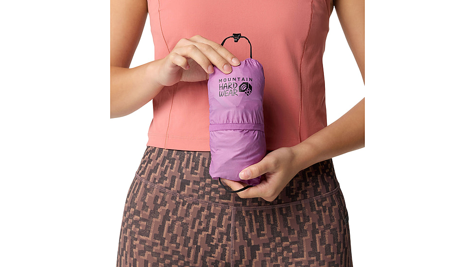 Mountain Hardwear Kor Airshell Hooded Jacket - Womens, Lilac Glow, XL, 190423039715