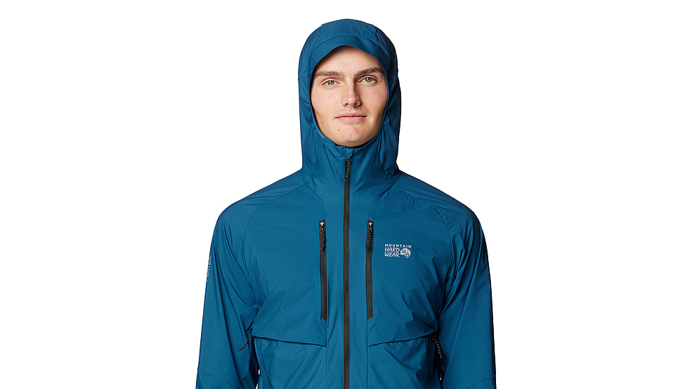 Mountain Hardwear Kor AirShell Hybrid Hooded Jacket - Mens, Dark Caspian, M, 190423029457