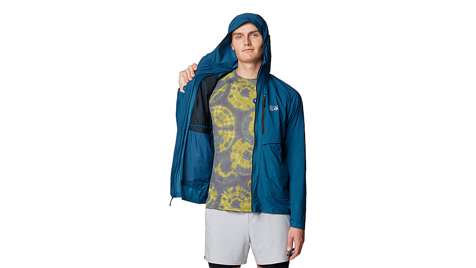 Mountain Hardwear Kor AirShell Hybrid Hooded Jacket - Mens, Dark Caspian, M, 190423029457