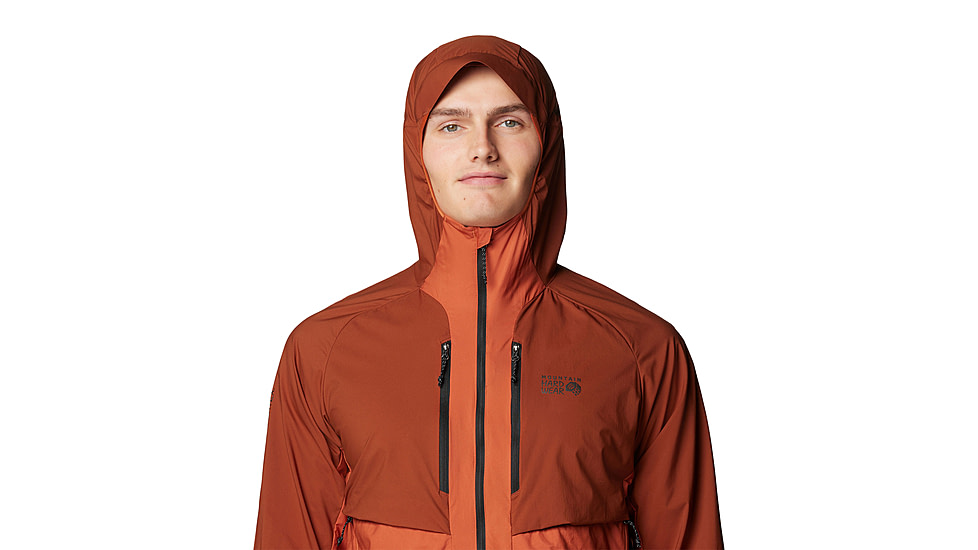 Mountain Hardwear Kor AirShell Hybrid Hooded Jacket - Mens, Iron Oxide, Raw Carnelian, S, 190423029419
