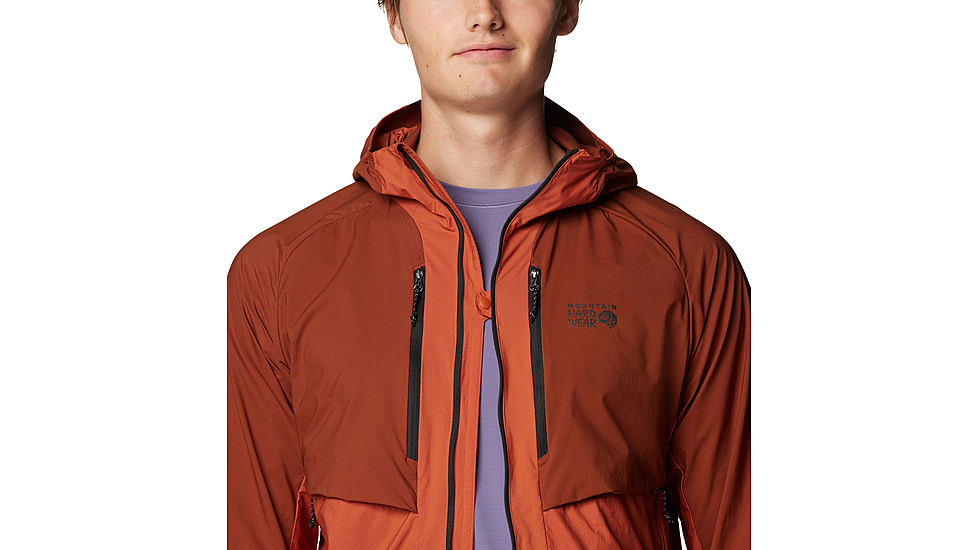 Mountain Hardwear Kor AirShell Hybrid Hooded Jacket - Mens, Iron Oxide, Raw Carnelian, S, 190423029419