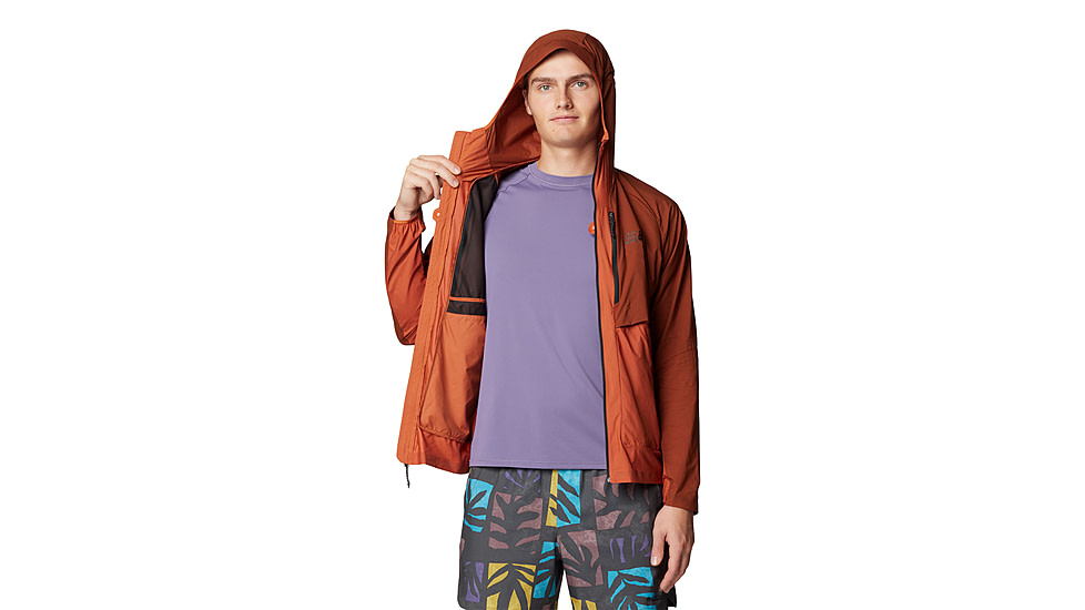 Mountain Hardwear Kor AirShell Hybrid Hooded Jacket - Mens, Iron Oxide, Raw Carnelian, S, 190423029419