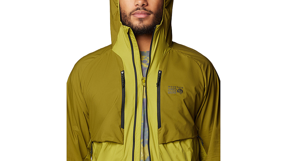 Mountain Hardwear Kor AirShell Hybrid Hooded Jacket - Mens, Vetiver, Moon Moss, L, 190423029549
