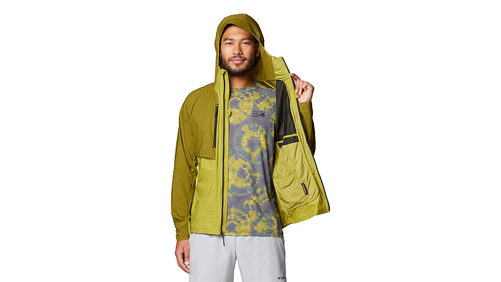 Mountain Hardwear Kor AirShell Hybrid Hooded Jacket - Mens, Vetiver, Moon Moss, L, 190423029549