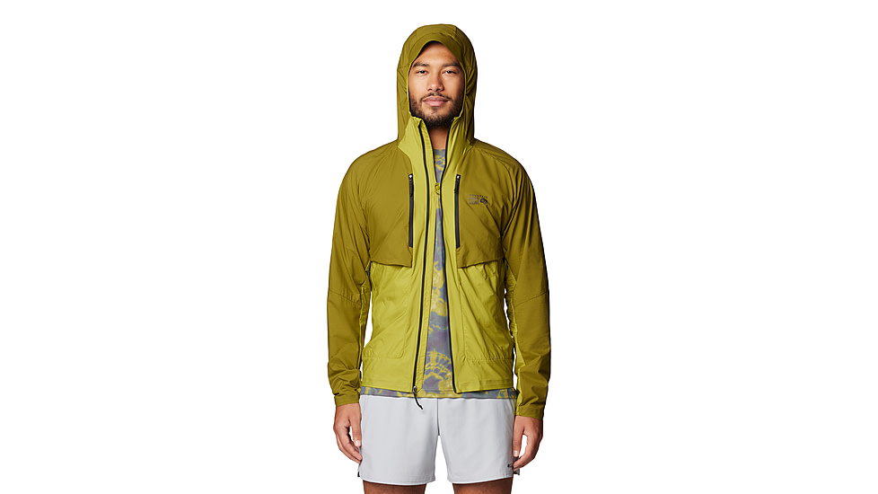 Mountain Hardwear Kor AirShell Hybrid Hooded Jacket - Mens, Vetiver, Moon Moss, L, 190423029549
