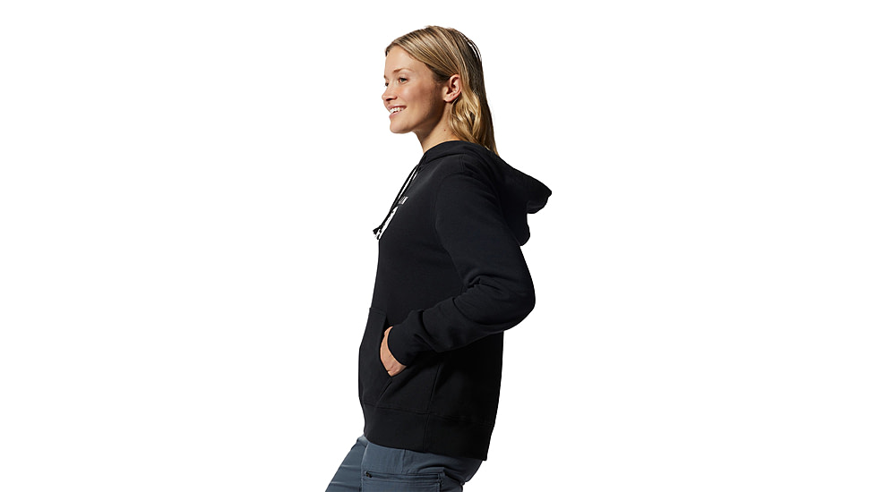 Mountain Hardwear Logo Pullover Hoody - Womens, Black, Small, 2016791010-Black-S