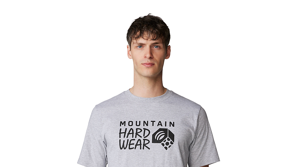 Mountain Hardwear Logo Short Sleeve Shirt - Mens, Hardwear Grey Heather, XS, 190423059867