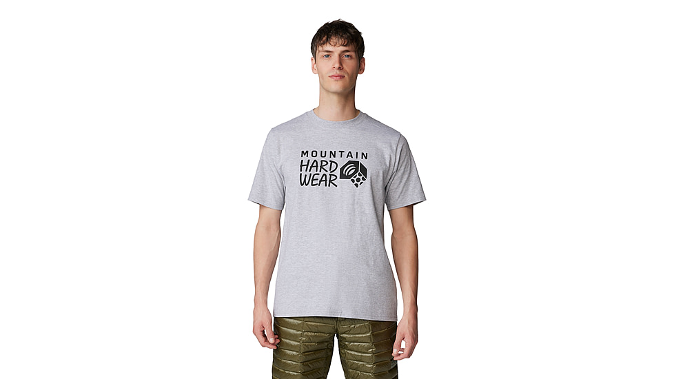 Mountain Hardwear Logo Short Sleeve Shirt - Mens, Hardwear Grey Heather, XS, 190423059867