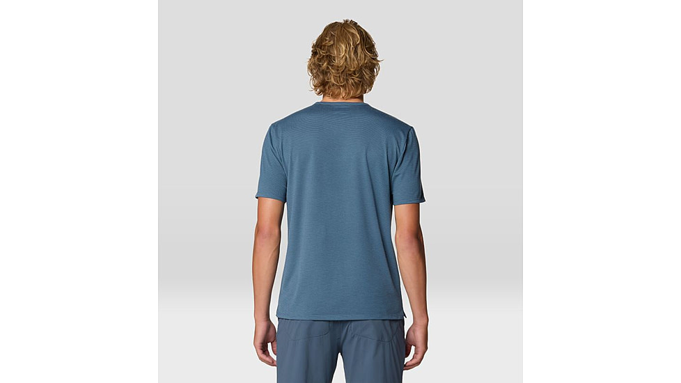 Mountain Hardwear Low Exposure Short Sleeve Shirt - Mens, Moon Blue, XLxL, 190423014194