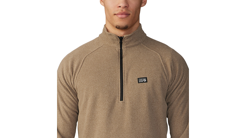 Mountain Hardwear Microchill 1/4 Zip Pullover - Mens, Trail Dust Heather, Large, 2104711249-L