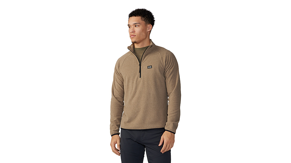 Mountain Hardwear Microchill 1/4 Zip Pullover - Mens, Trail Dust Heather, Large, 2104711249-L