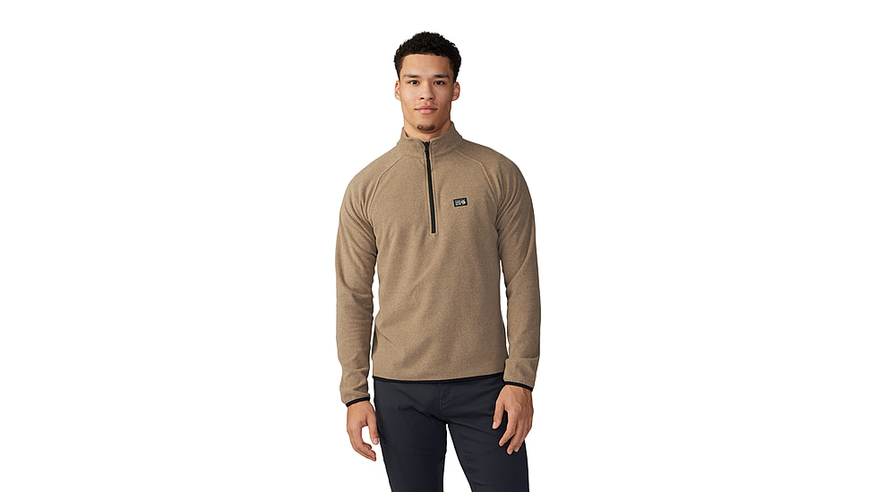 Mountain Hardwear Microchill 1/4 Zip Pullover - Mens, Trail Dust Heather, Large, 2104711249-L