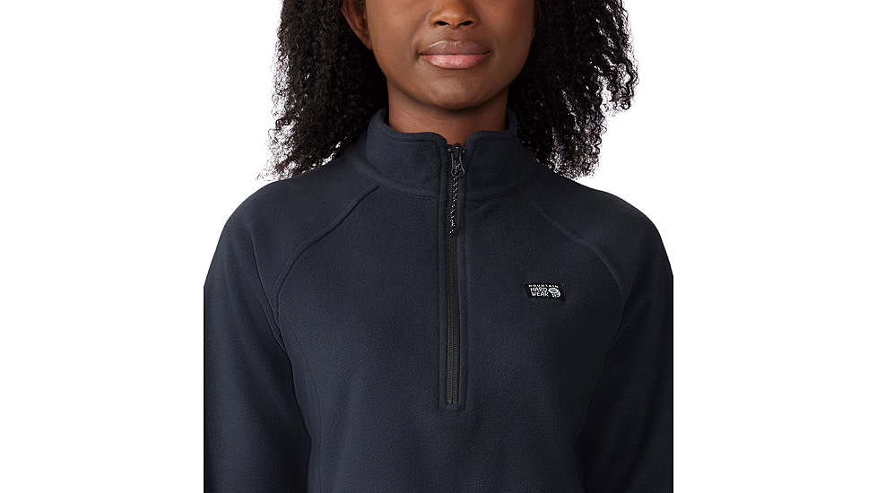 Mountain Hardwear Microchill 1/4 Zip Pullover - Women's, Black, L, 2104891-010-L